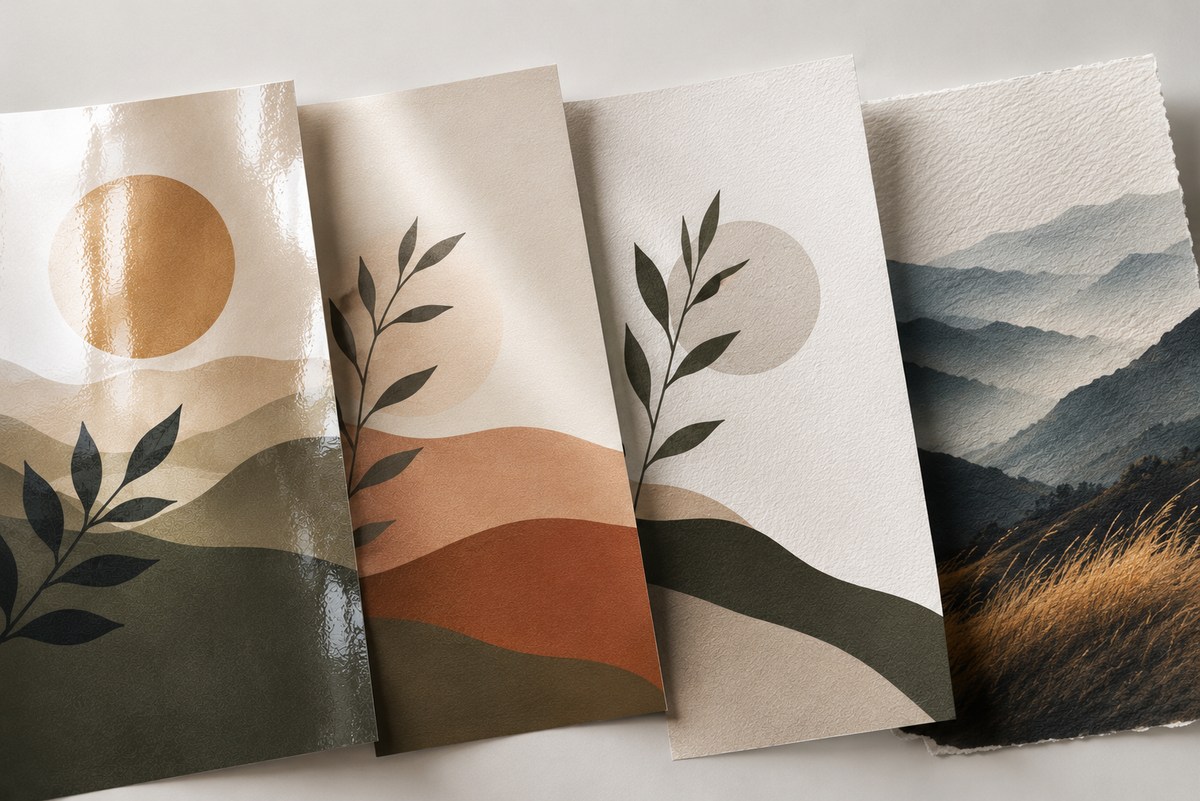Wall poster paper types comparison for art prints