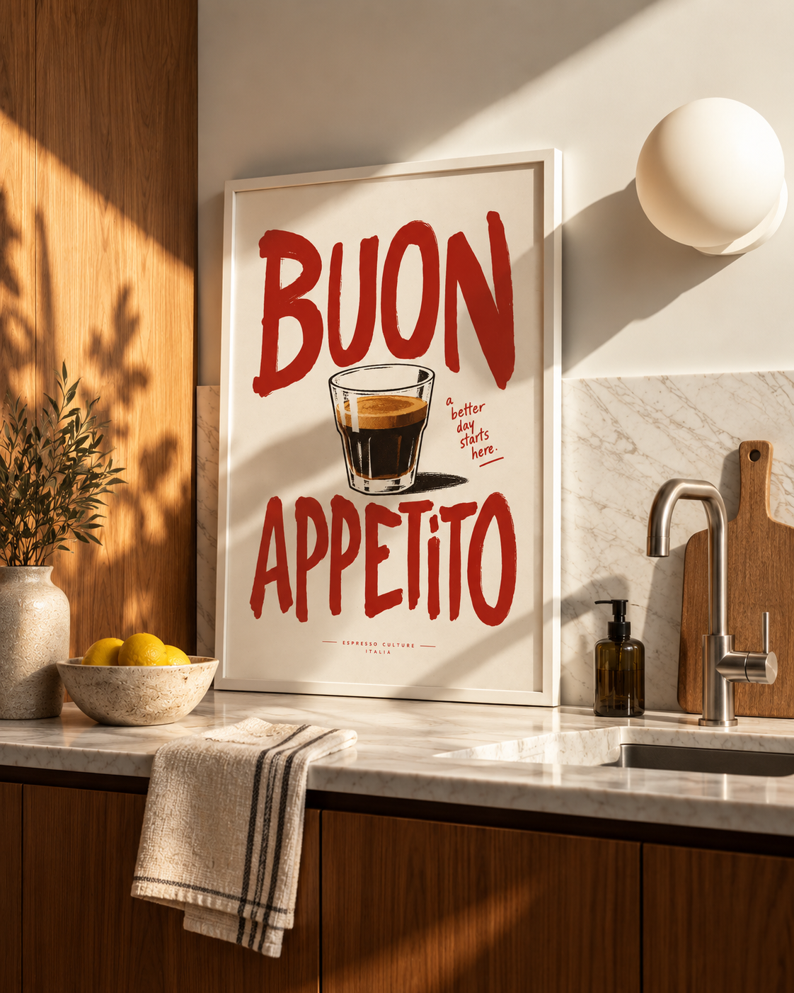 Buon Appetito Drink Wall Art for all kitchens