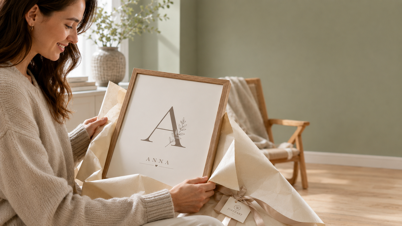 Personalized wall art with typography and for name 