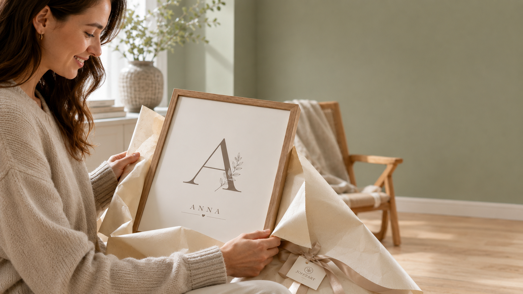 Personalized wall art with typography and for name 