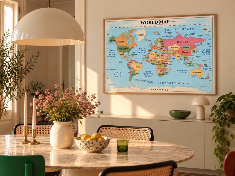 World Map Wall Art