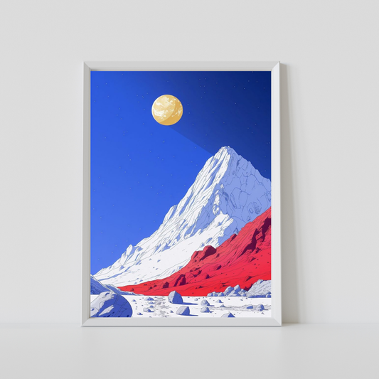 Ice Mountain with Moon