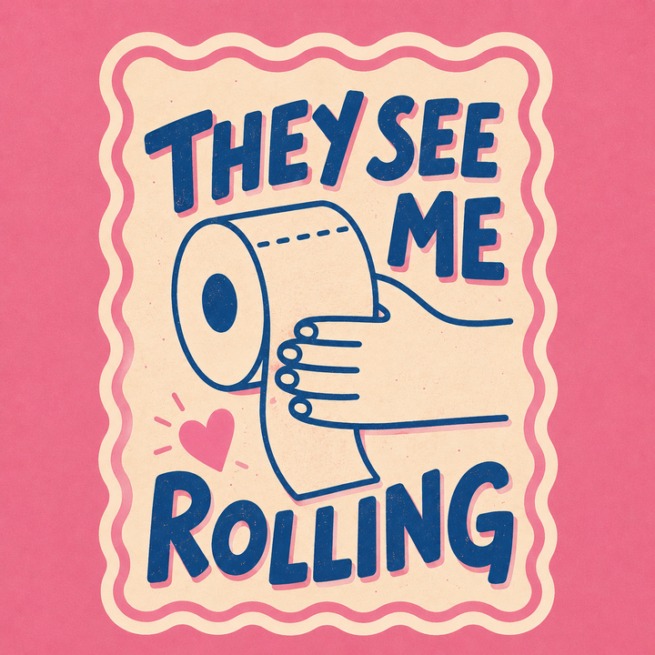 They See Me Rolling Lustiges Badezimmer-Wandbild