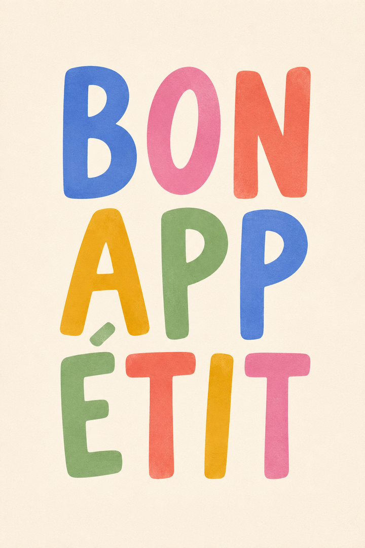 Bon Appétit Colorful Kitchen Wall Art