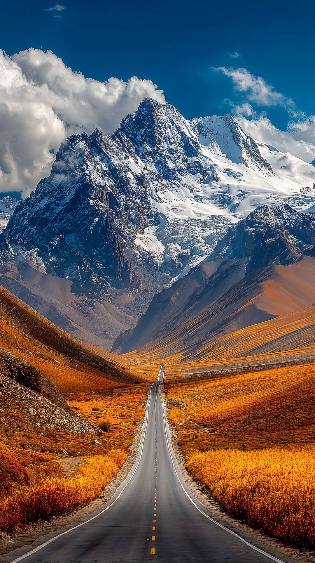Mountain Road Art Print styled as scenic wilderness wall decor for a nature inspired interior