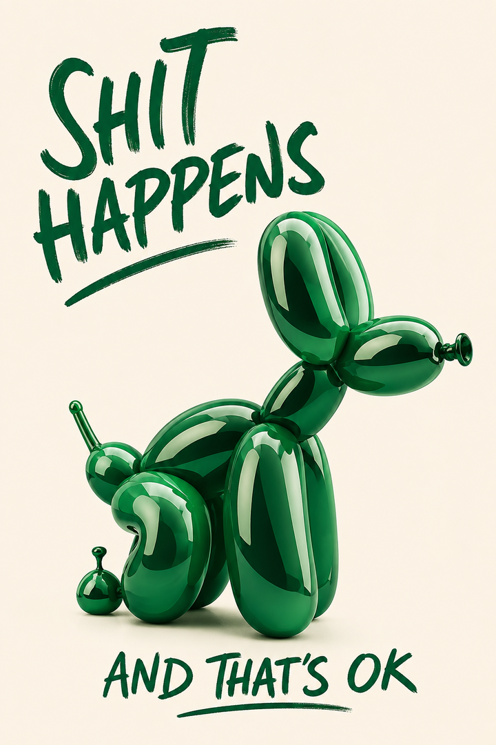 Shit Happens und Das Ist OK Balloon Dog Wandbild