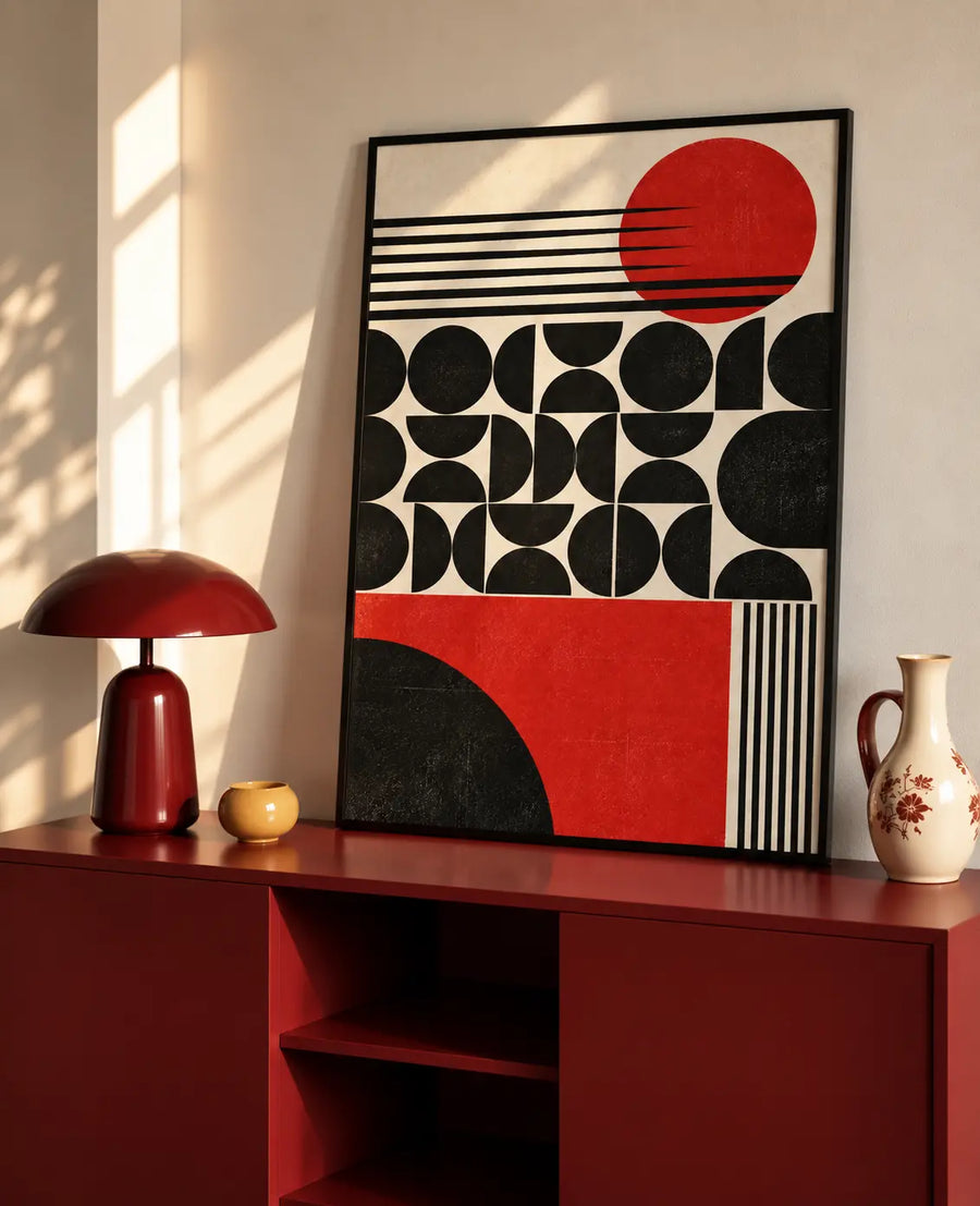 Stampa Bauhaus Rossa e Nera