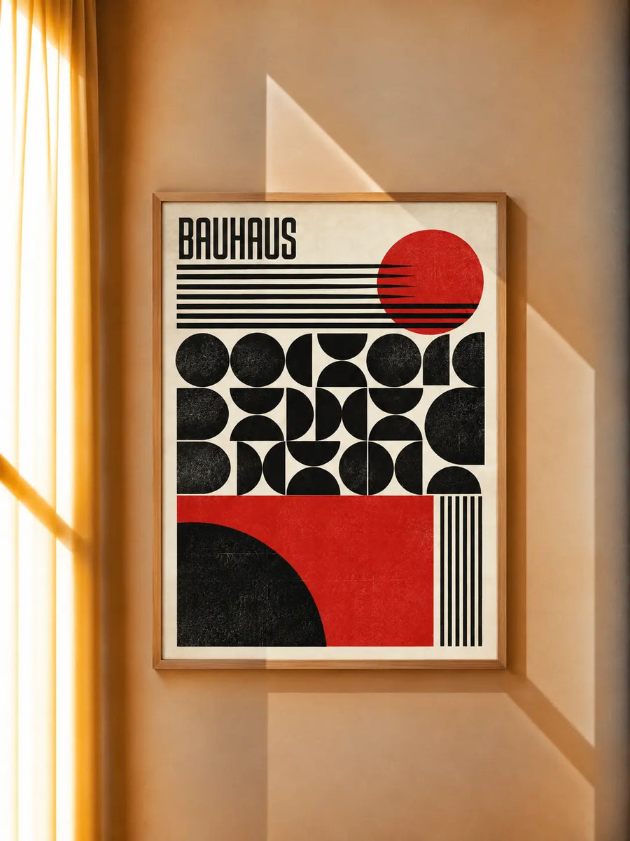 Stampa Bauhaus Rossa e Nera