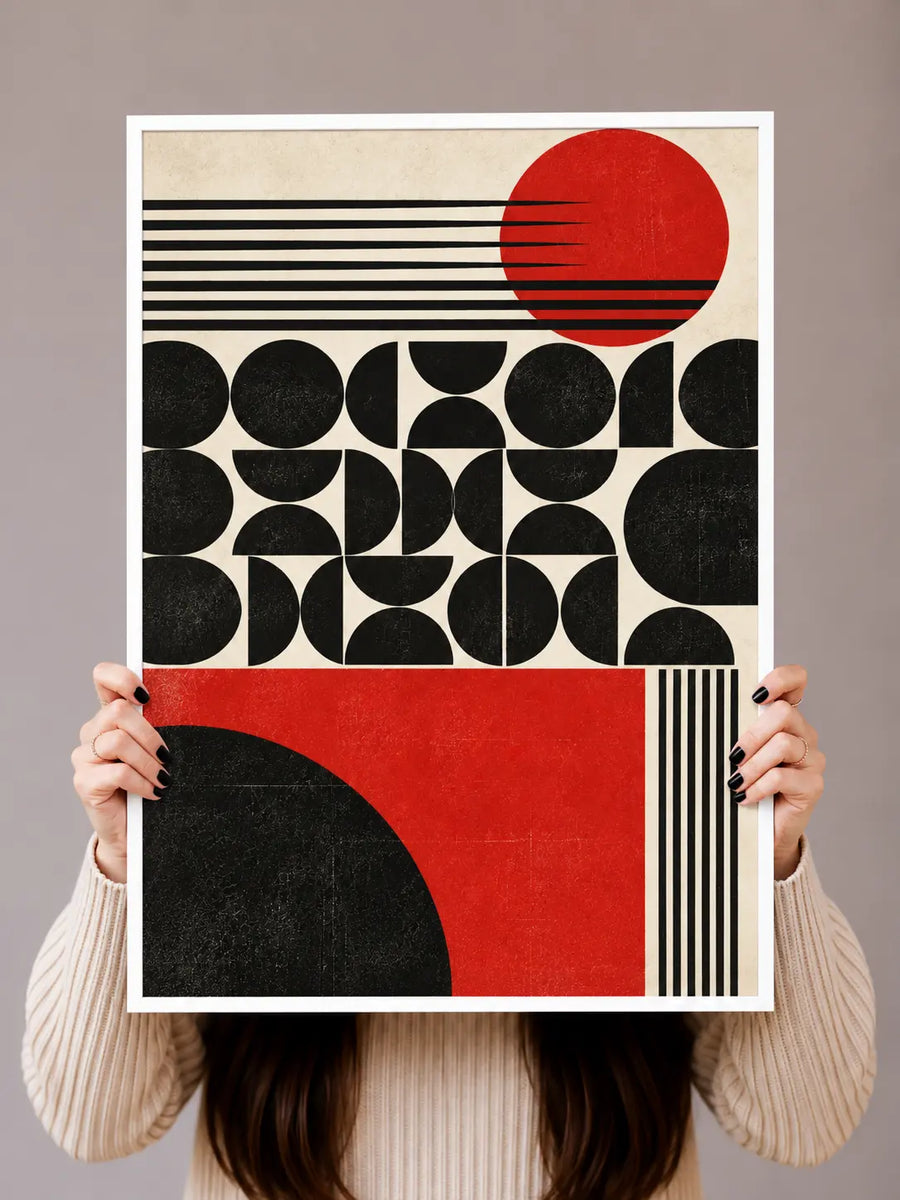Stampa Bauhaus Rossa e Nera