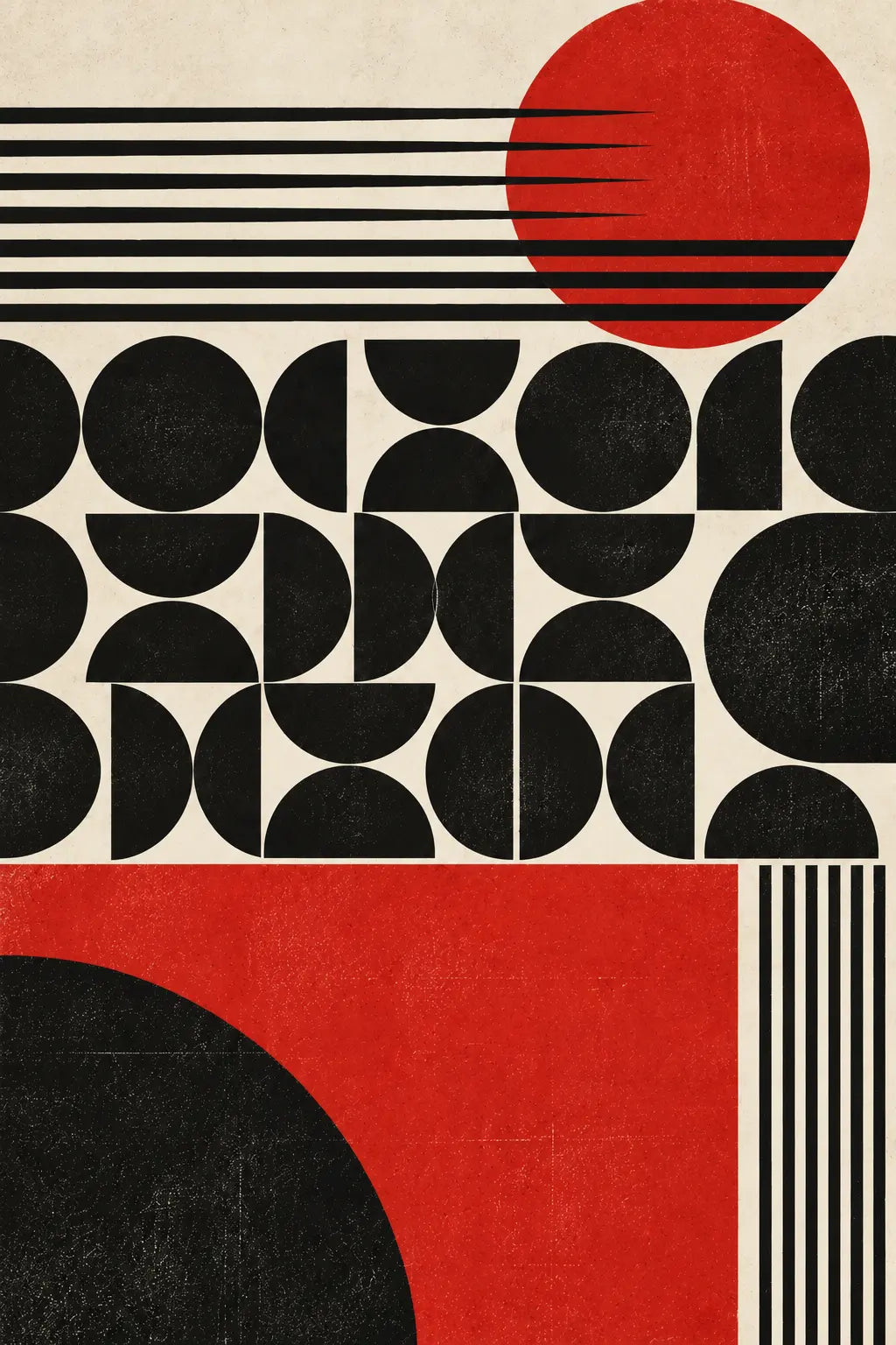 Stampa Bauhaus Rossa e Nera