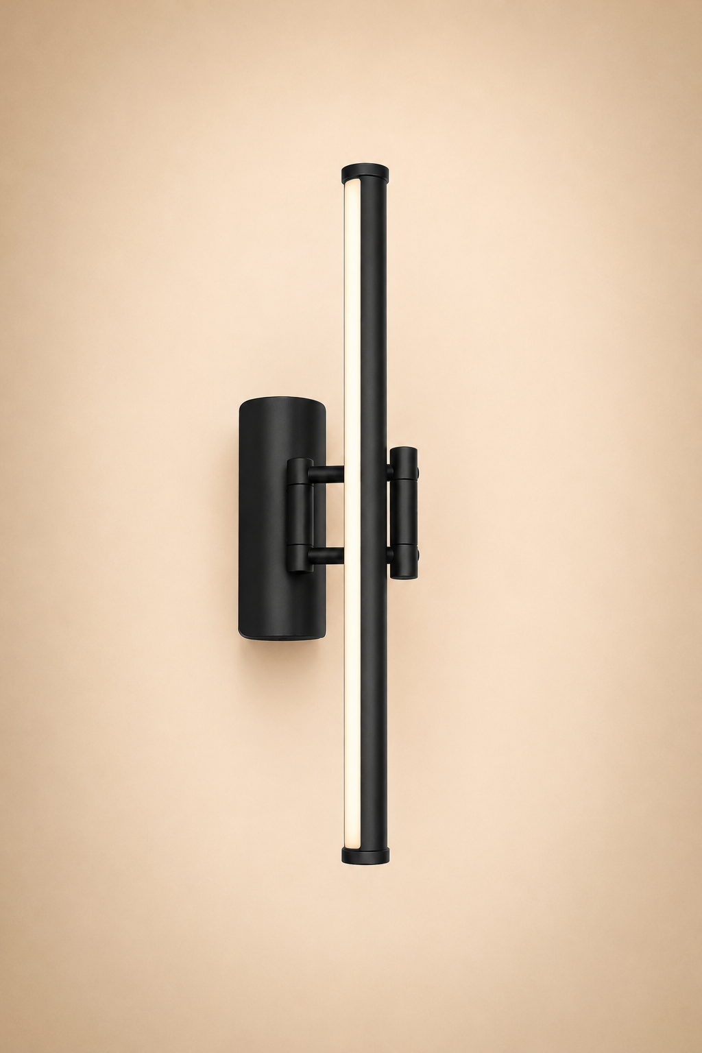 Slim black Wall Art Light features a clean wall mounted design for illuminating artwork and prints.