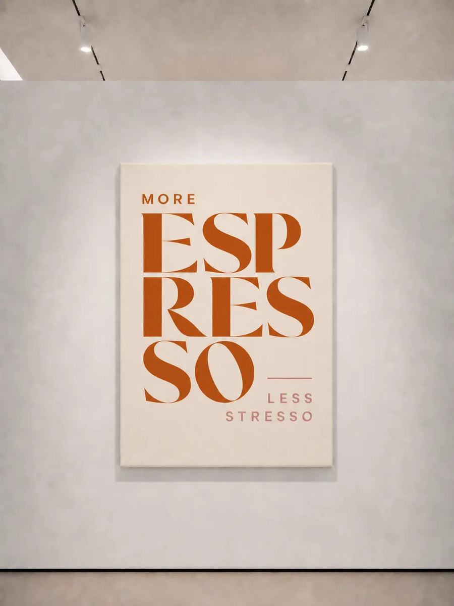 Amber Brew poster with orange typographic text on a light background