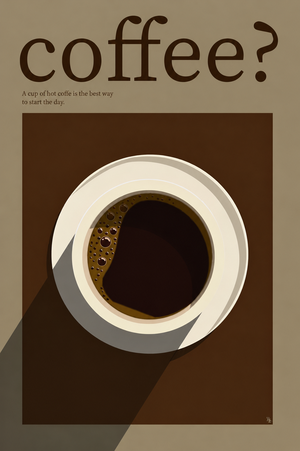 Póster con temática de café