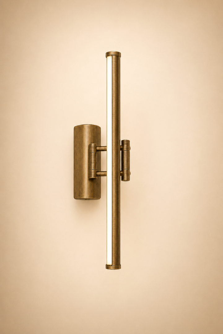 Adjustable Gold Wall Art Light with a 180 degree rotating design for focused artwork lighting.