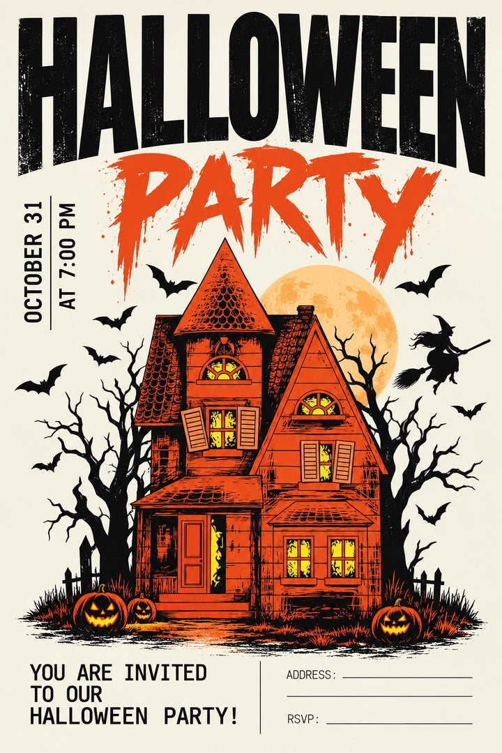 Personalized Halloween Wall Art displayed in a modern room as distinctive seasonal decor for spooky season