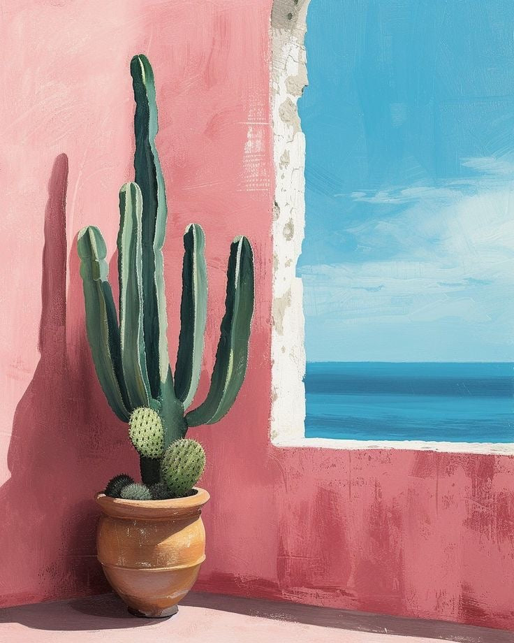 Mediterranean Cactus Print