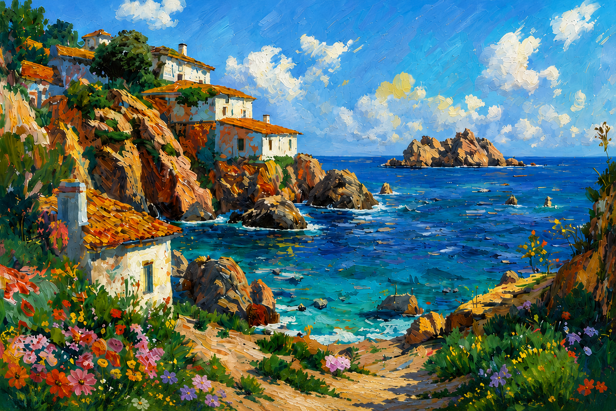 Costa mediterránea - Arte mural horizontal
