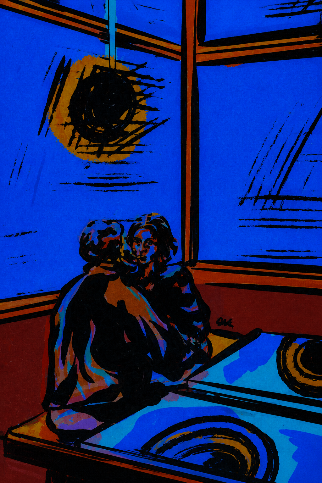 Midnight Conversations - Lámina de restaurante nocturno