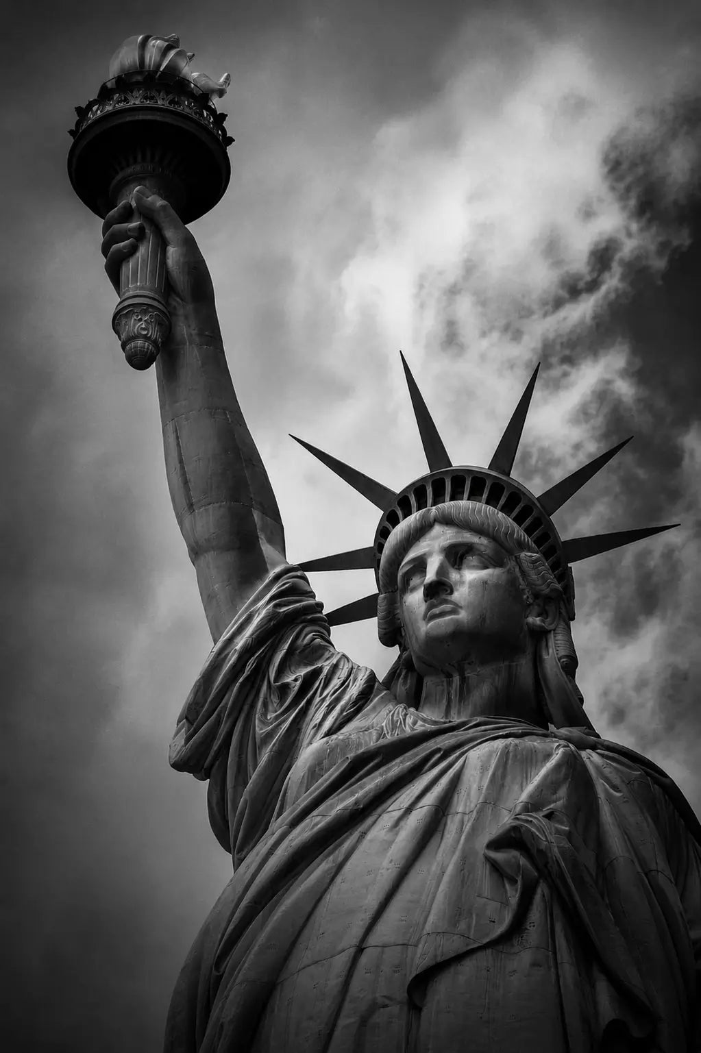 Statue of Liberty Art Print displayed as New York landmark wall art for an urban gallery wall