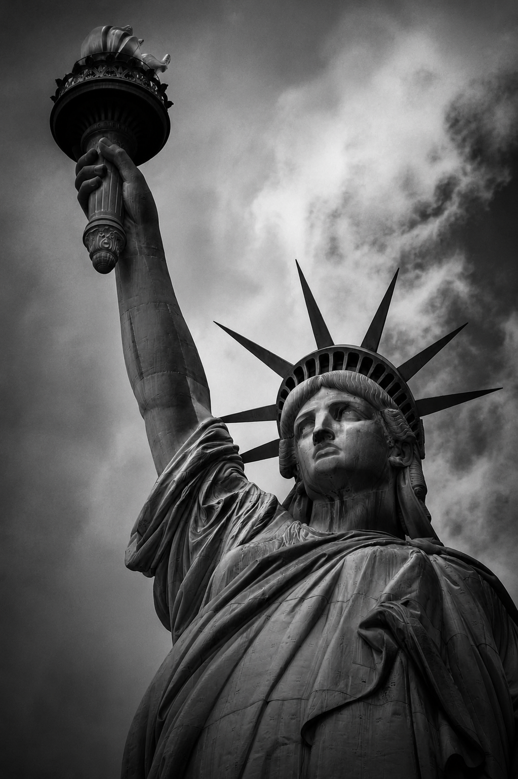 Statue of Liberty Art Print displayed as New York landmark wall art for an urban gallery wall