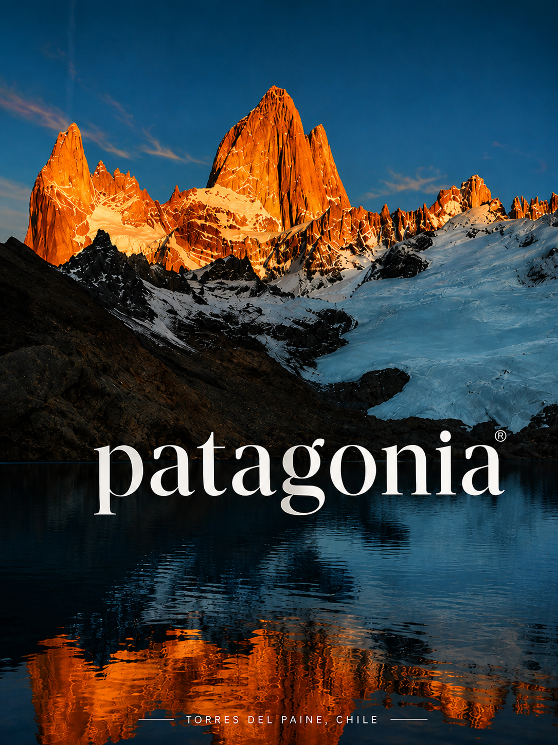 Patagonia Torres del Paine - Póster de montaña