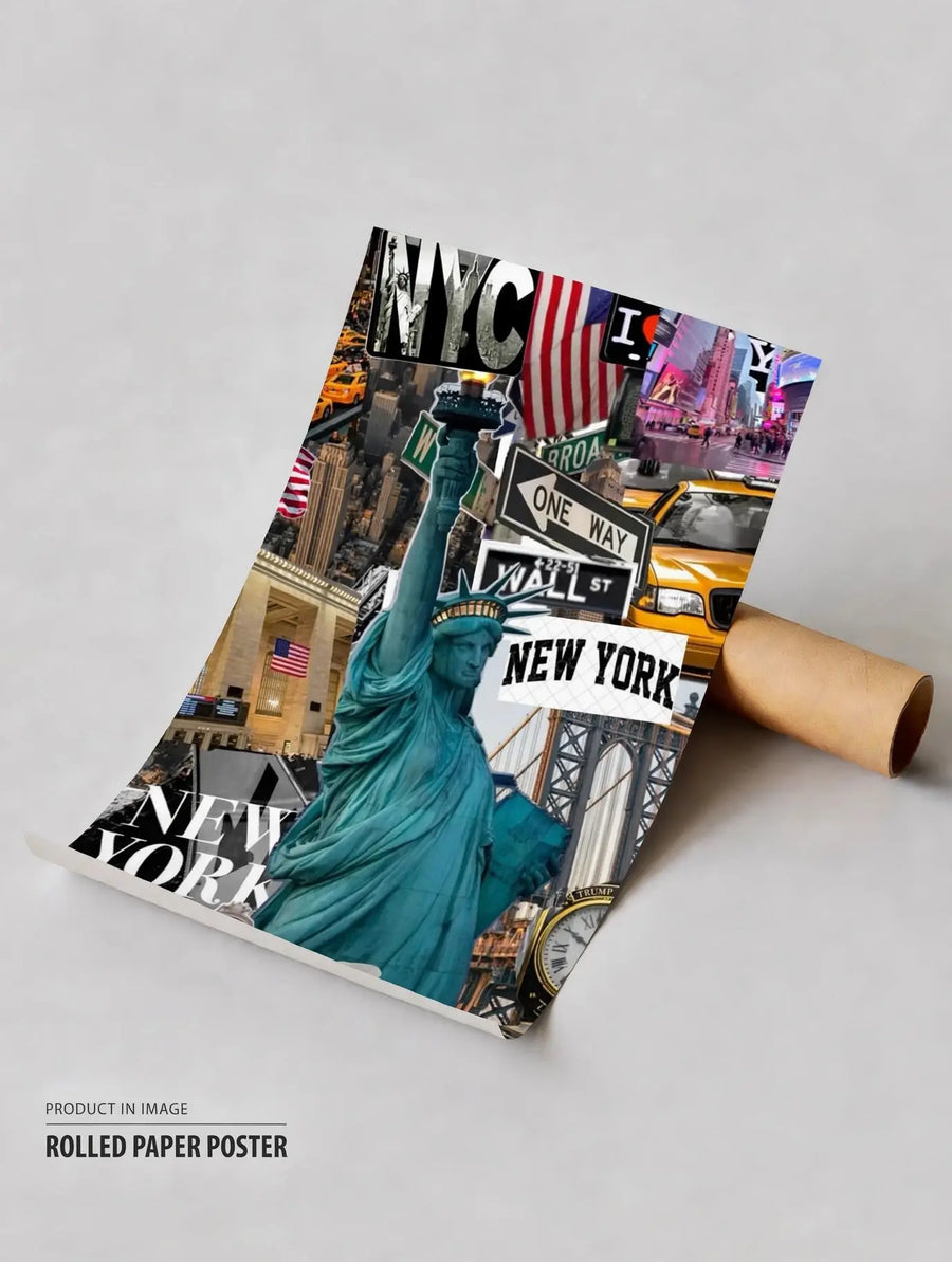 Póster enrollado de la ciudad de Nueva York