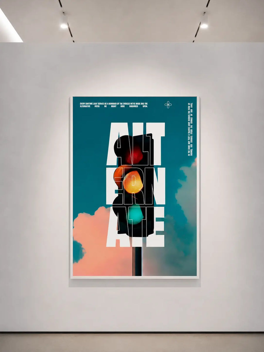 Póster enmarcado de arte abstracto contemporáneo