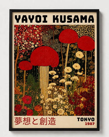 Yayoi Kusama Botanical Print | Japanese Floral Wall Art | Joffzart