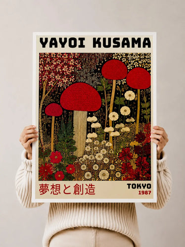 Yayoi Kusama Botanical Print | Japanese Floral Wall Art | Joffzart