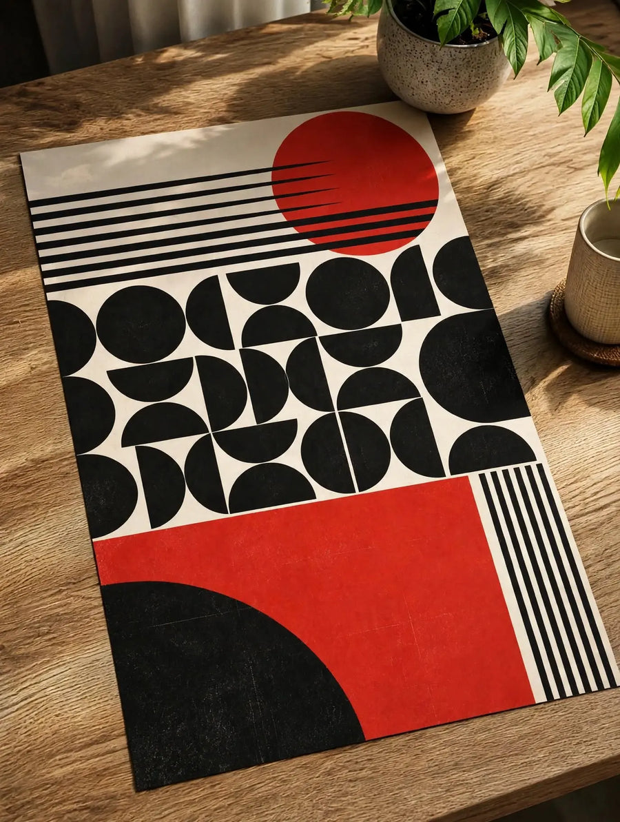 Stampa Bauhaus Rossa e Nera