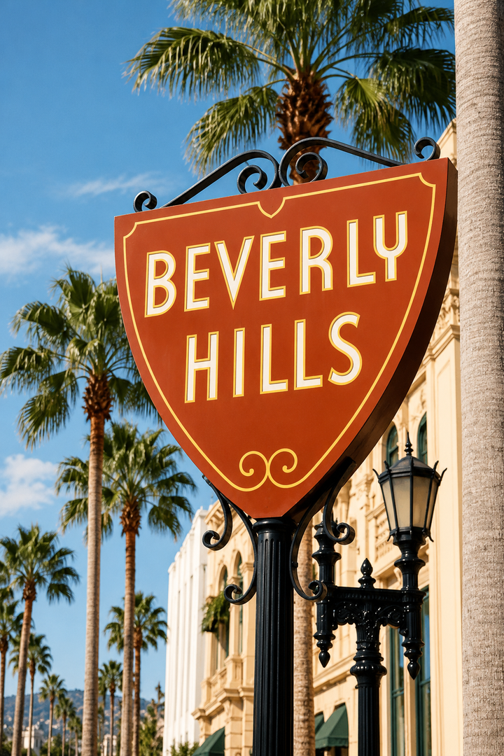 Beverly Hills Sign - Lámina de viaje
