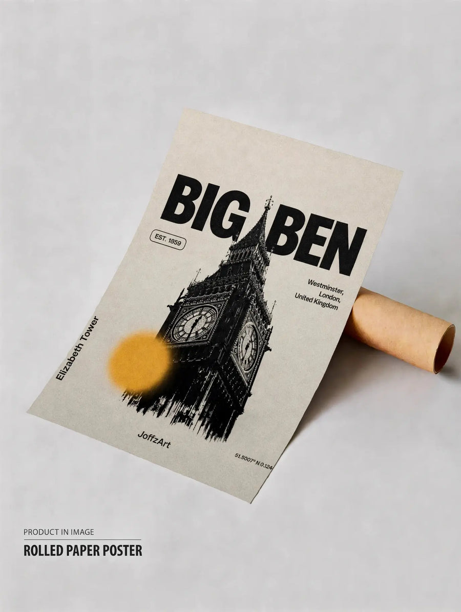 Póster enrollado de viaje por Londres