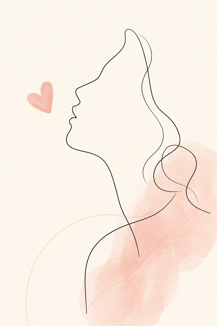 Blush Muse Arte Lineal Abstracto