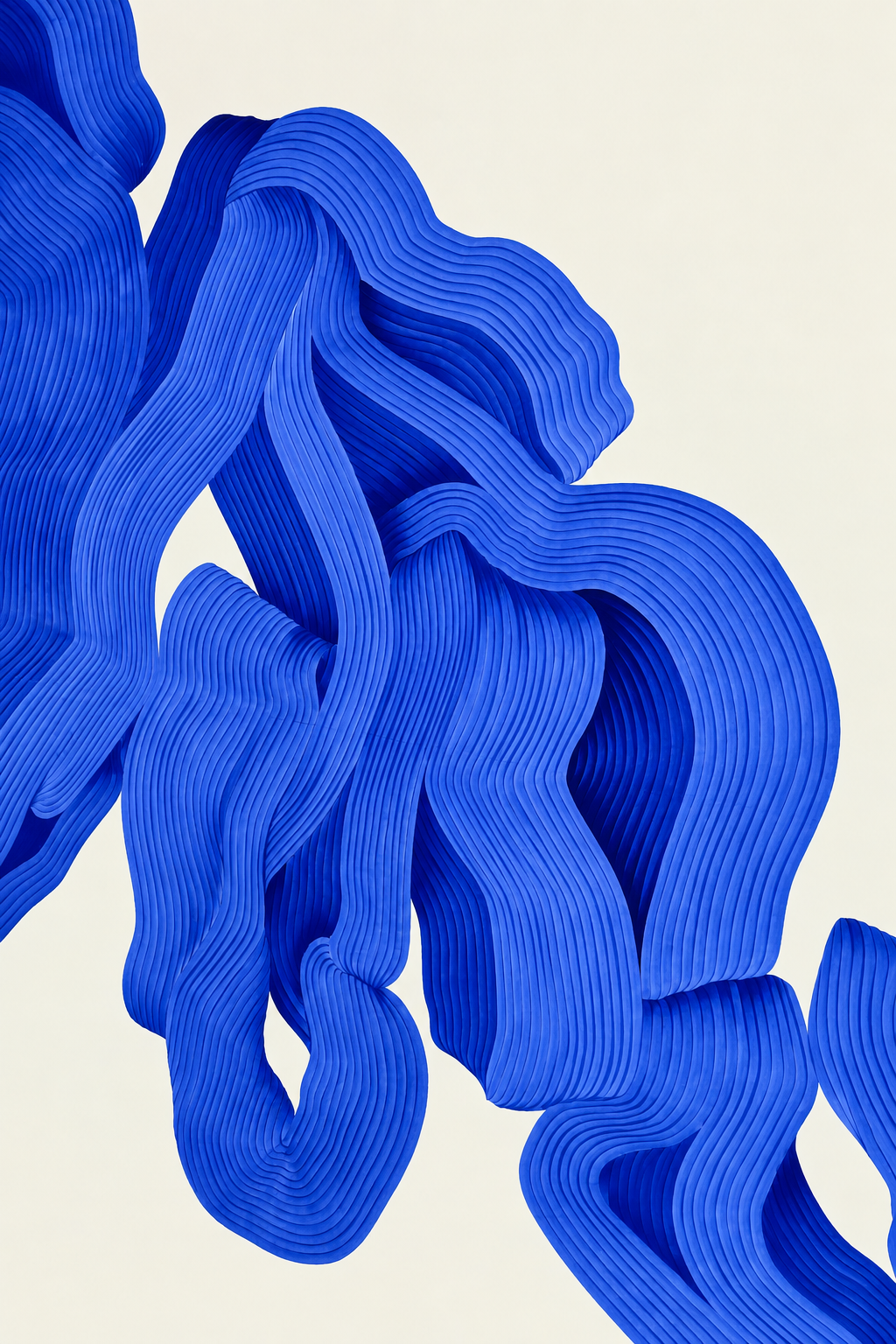 Cobalt Blue Abstract Brushstroke Wall Art Poster clean artwork preview