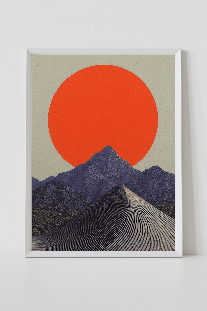 Soleil cramoisi sur des pics silencieux - Joffzart