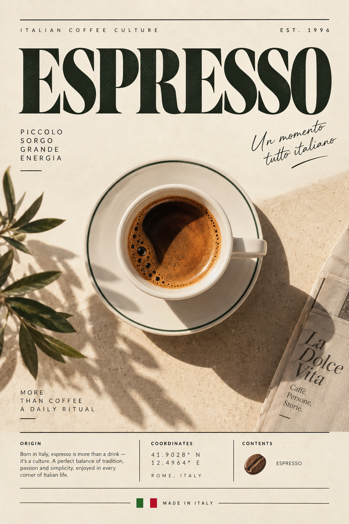 Espresso Kahve Mutfak Duvar Posteri