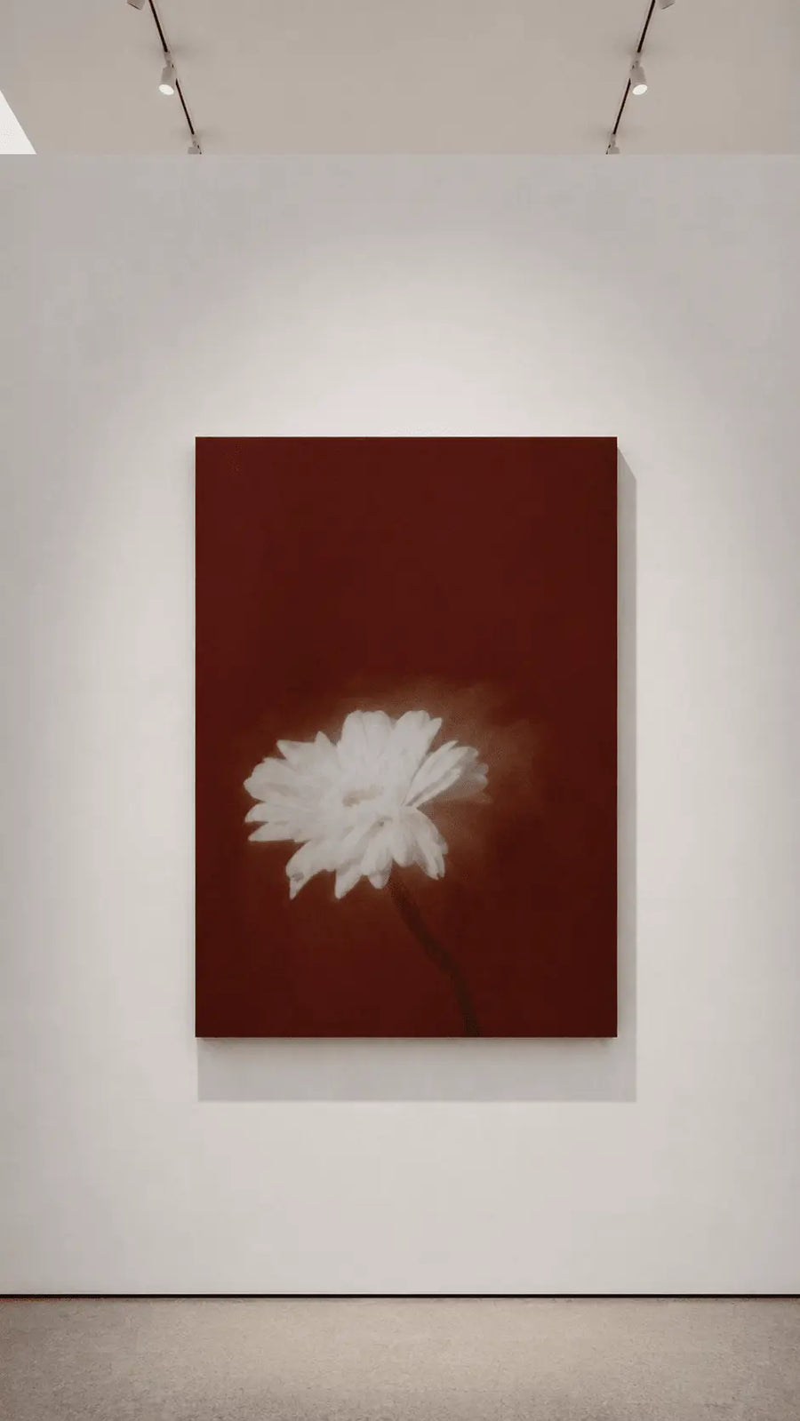 Póster con marco blanco con una composición floral