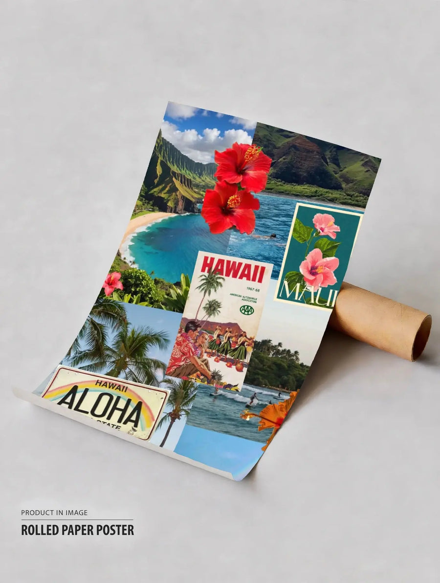 Póster de viaje por Hawái