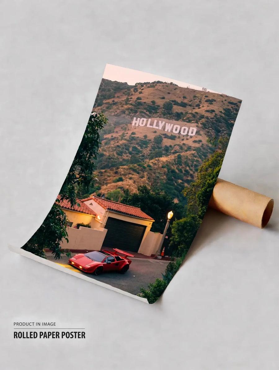 Póster enrollado de viaje por Hollywood