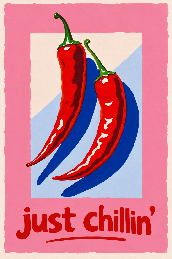 Just Chillin Chili Küchenposter