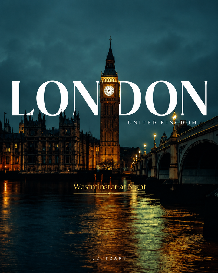 London Westminster - Póster nocturno