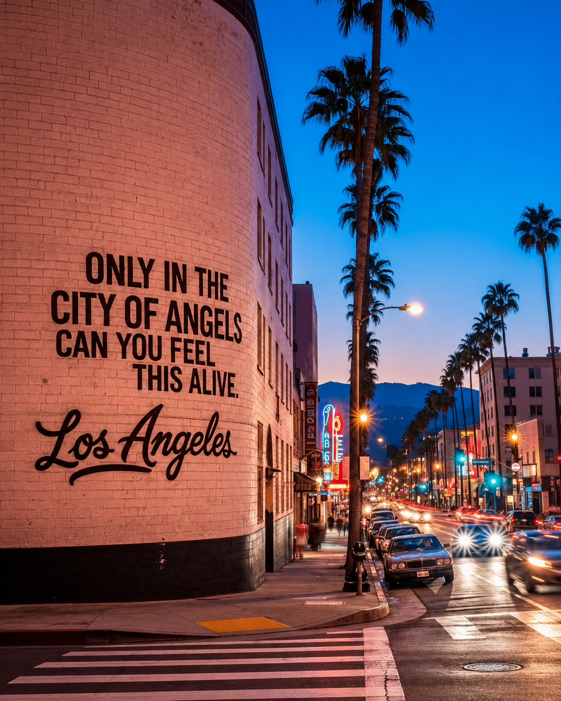 Los Angeles City of Angels - Lámina nocturna