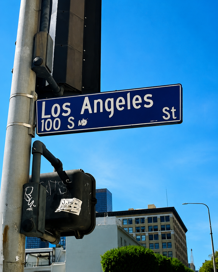 Los Angeles Street Sign - Lámina urbana