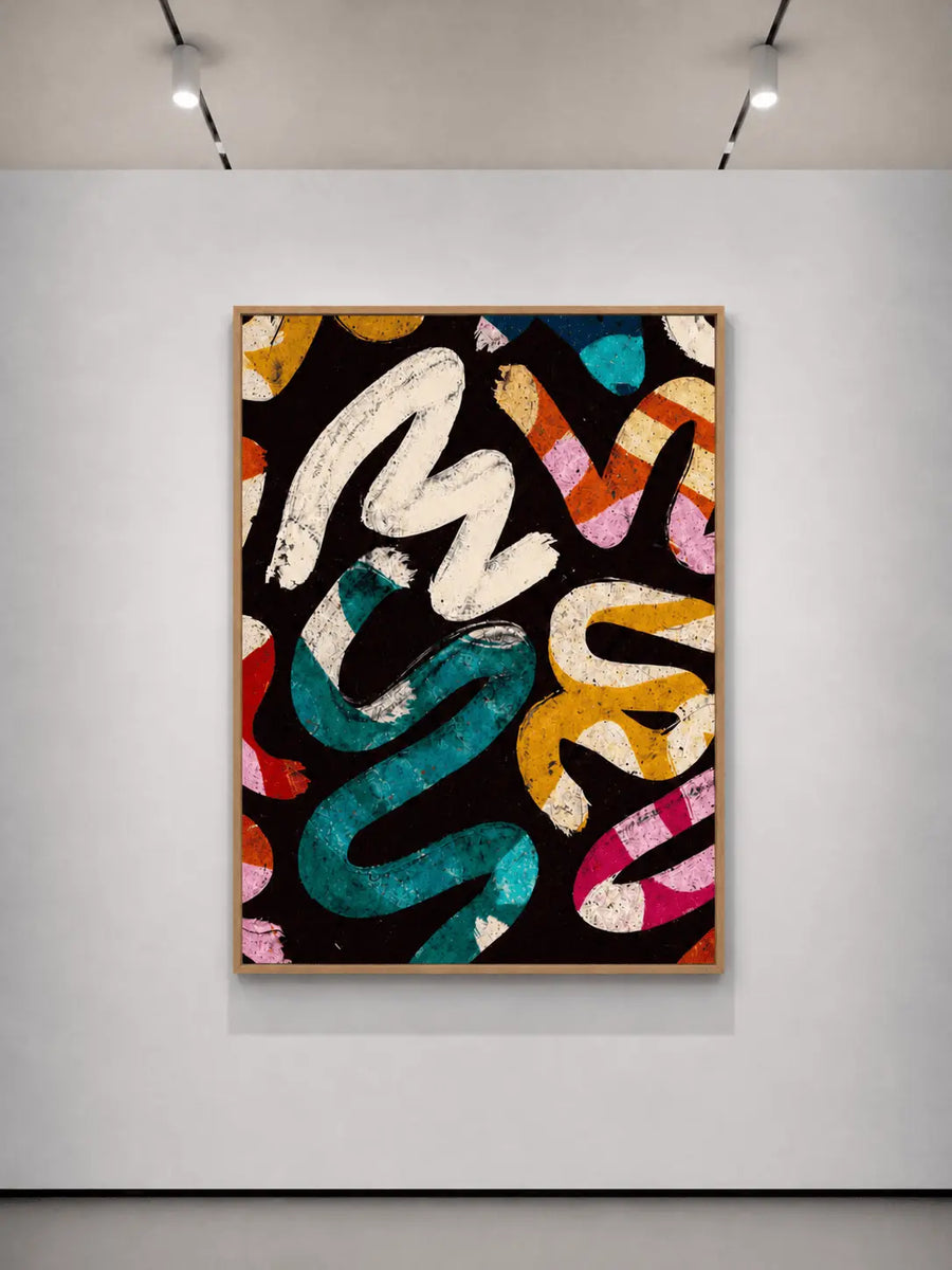 Póster enmarcado de arte abstracto contemporáneo
