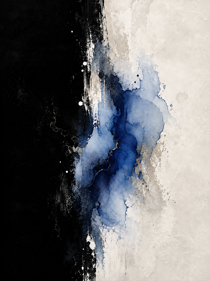 Midnight Tide Arte Abstracto de Pared