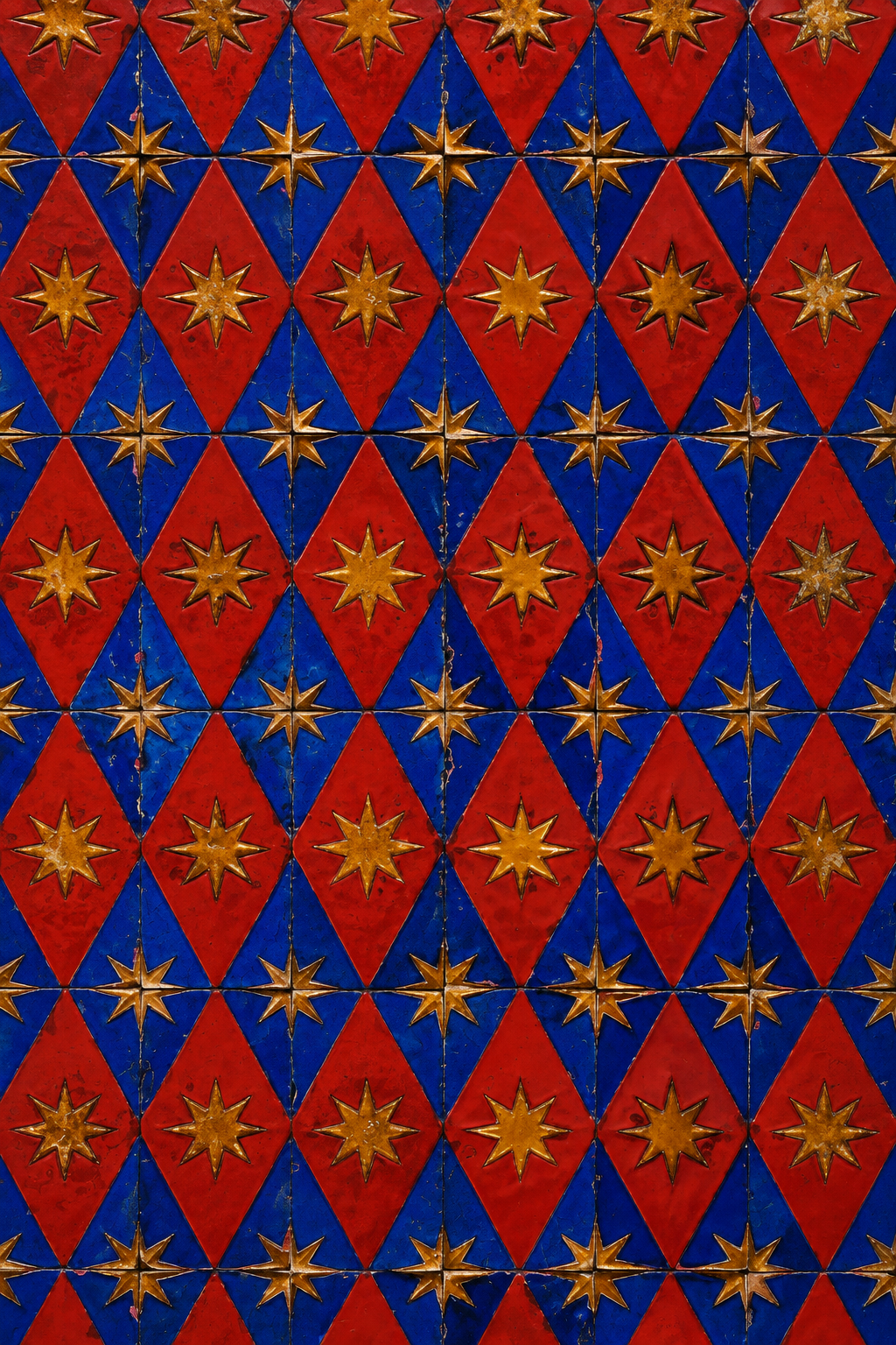 Red and blue star pattern geometric artwork clean preview