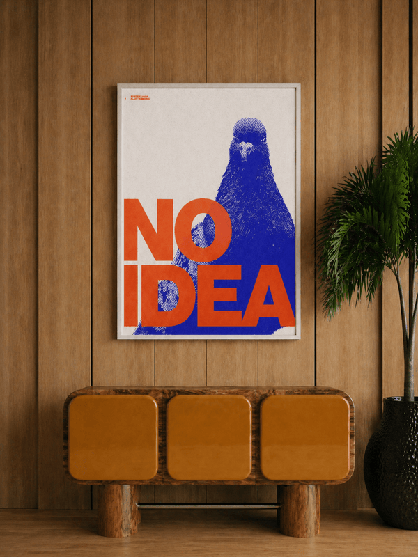 No Idea Pigeon Pop Art Framed Print - Joffzart