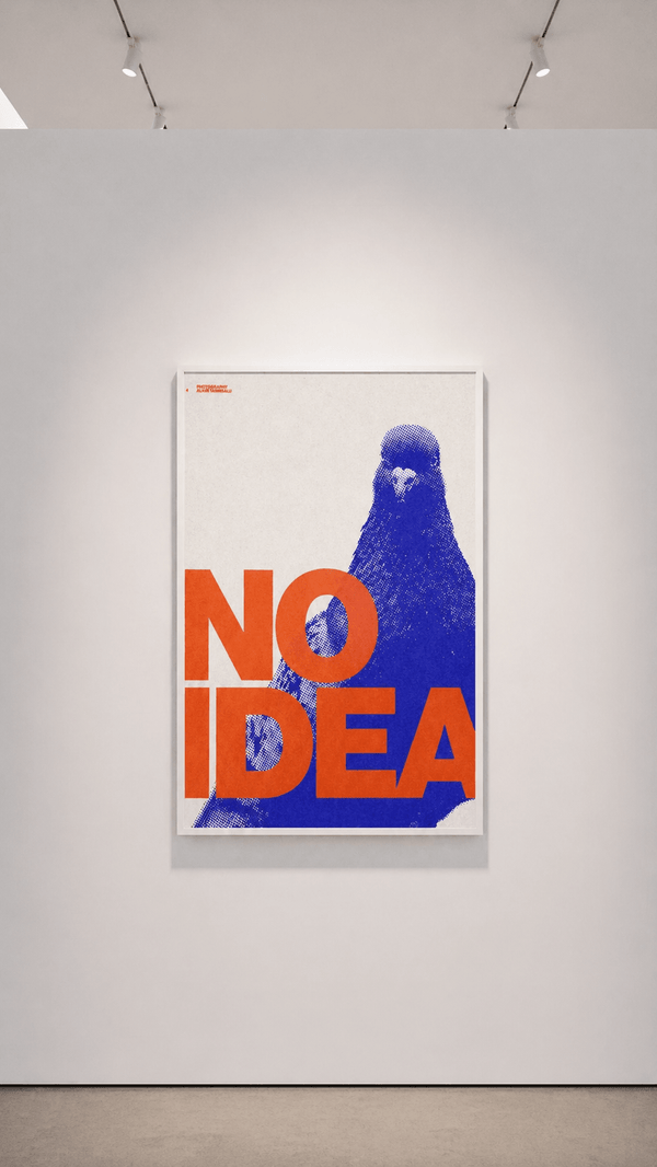 No Idea Pigeon Pop Art Framed Print - Joffzart