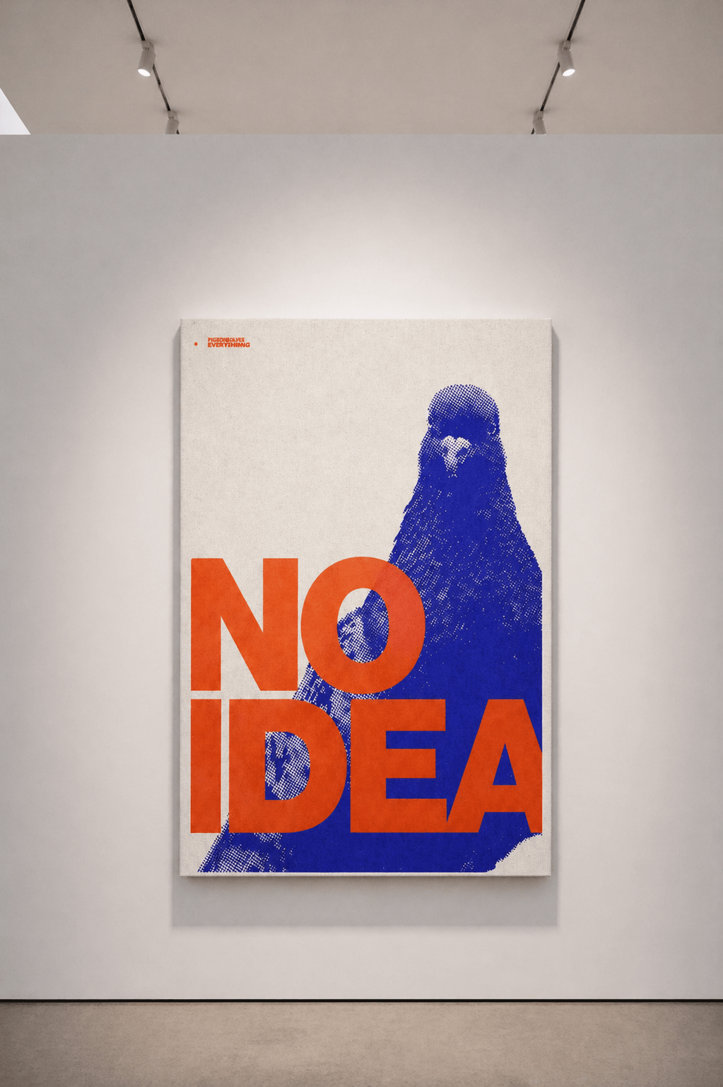 No Idea Pigeon Pop Art Framed Print - Joffzart