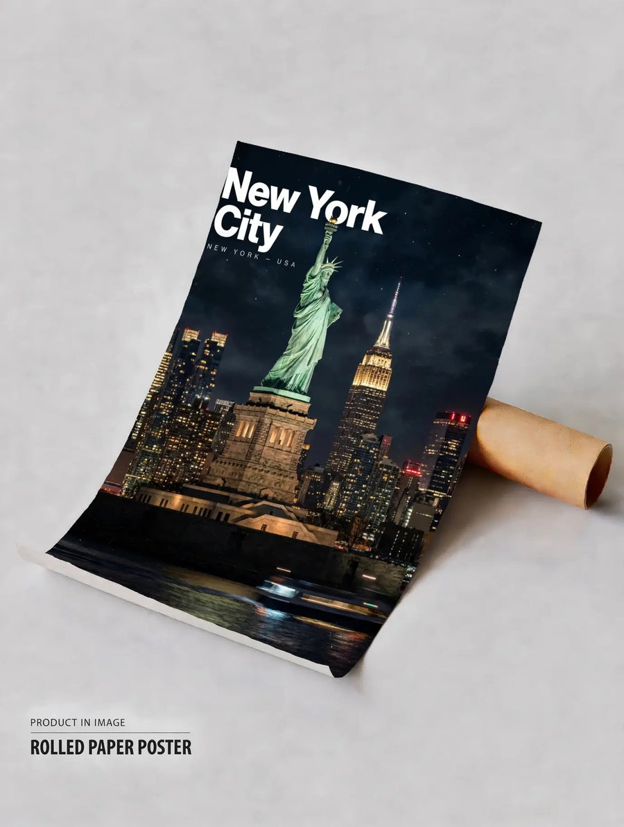 Póster enrollado de la ciudad de Nueva York